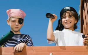 Play pirates with your kid wearing the eyepatch